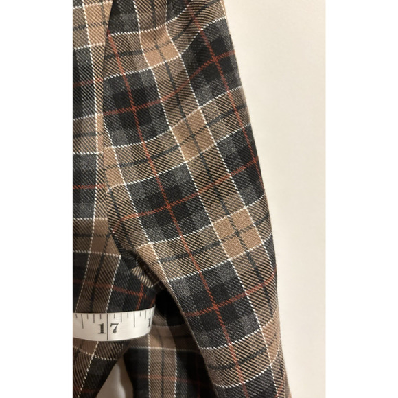 WAYF Blazer Jacket Small New Plaid Check Brown Black Fall - Picture 7 of 12